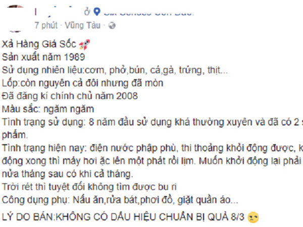 Sắp 8/3 rồi, anh em không mau chuẩn bị quà tặng vợ thì cứ liệu hồn bị đem đi 'rao bán' như thế này đây