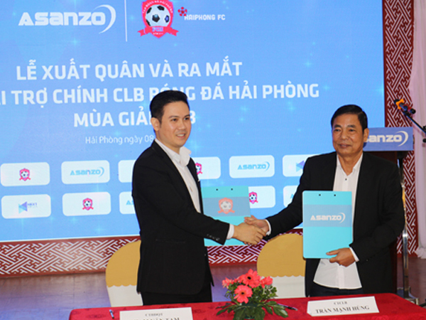 Asanzo tài trợ cho CLB Hải Phòng