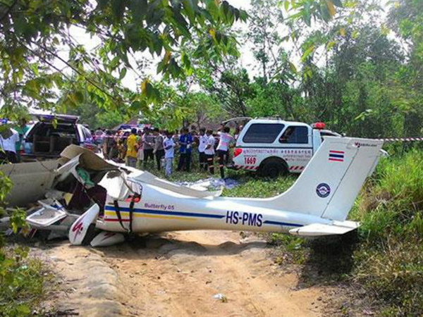 Rơi máy bay ở Thái Lan, 2 người thiệt mạng