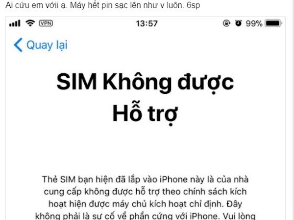 SIM 'thần thánh' v6 bị chặn, iPhone lock tiếp tục hỗn loạn