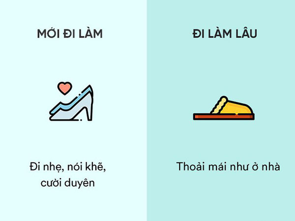 Sự khác nhau phũ phàng giữa hồi mới đi làm và khi đã đi làm lâu năm