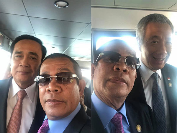 Chùm ảnh: Tinh thần selfie 'cao độ' của Thủ tướng Campuchia cùng các nguyên thủ ASEAN