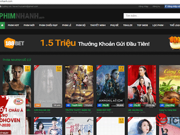 Nhiều trang phim lậu vẫn ngang nhiên quảng cáo cờ bạc online