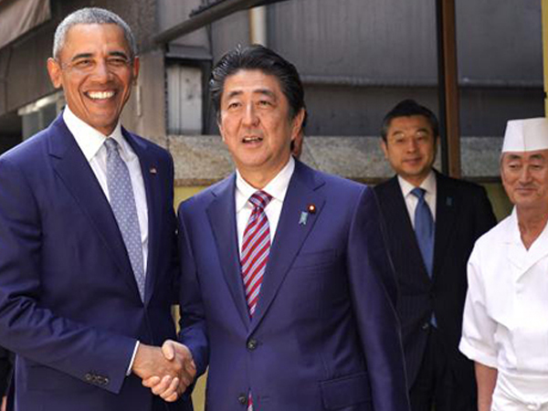 Obama đi ăn sushi với thủ tướng Nhật Bản