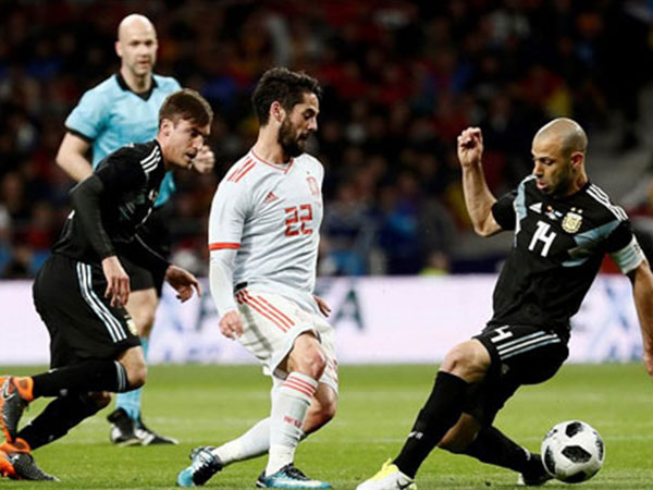 Messi lại vắng mặt, Argentina thua 1-6 khi gặp Tây Ban Nha