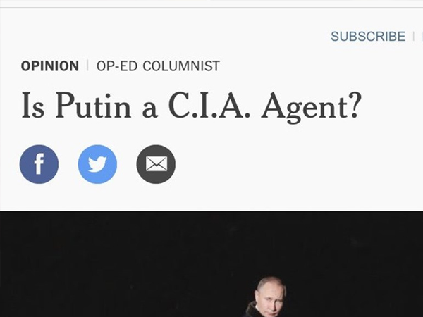 Báo Mỹ nghi vấn Tổng thống Putin là đặc vụ CIA