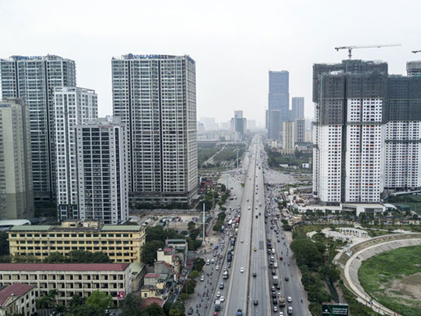 Vành đai 3 Hà Nội đi giữa hàng loạt cao ốc