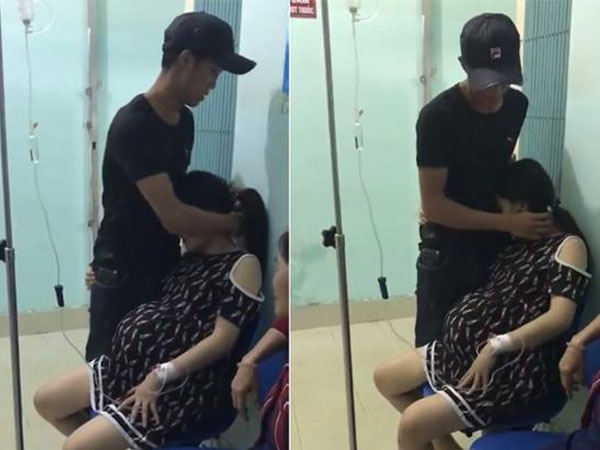 Vợ đau đẻ, chồng vừa an ủi vừa lau mồ hôi khiến hội chị em xuýt xoa 'Giá như...'