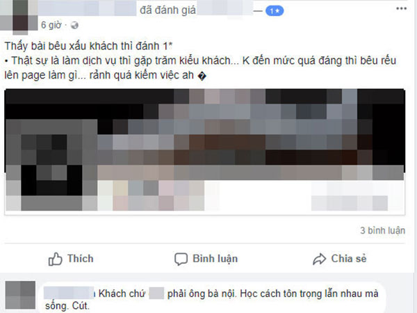 Bị đánh giá 1 sao vì phục vụ thiếu chuyên nghiệp, chủ shop nổi tiếng đáp trả như chửi vào mặt khách hàng