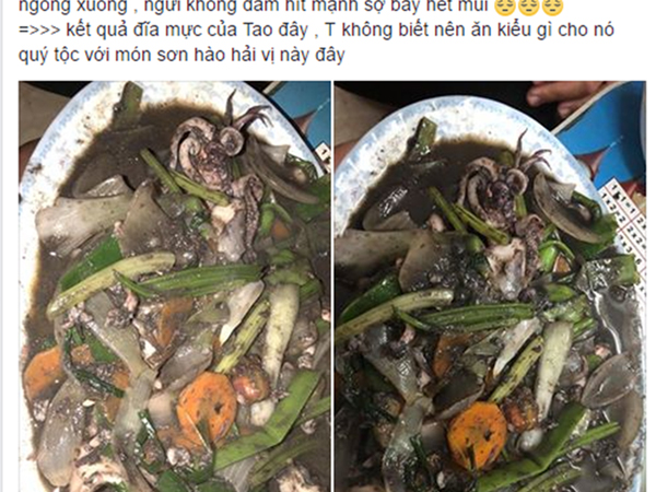 Khi gái miền biển xung phong vào bếp làm mực xào, từ bạn bè đến cộng đồng mạng phải khóc ròng