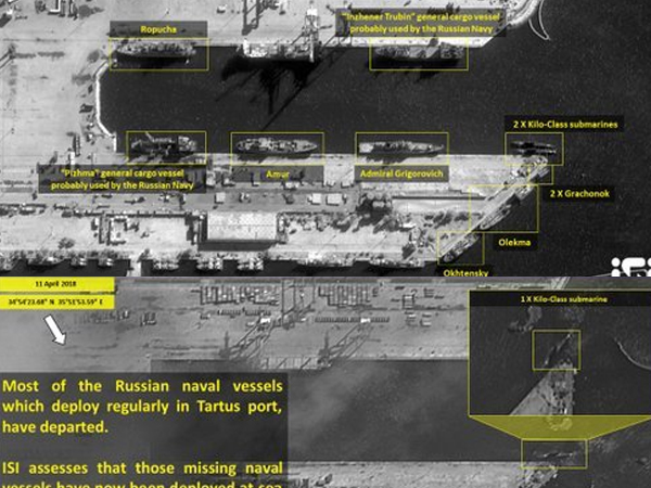 10 tàu hải quân Nga rời cảng ở Syria sau khi Trump dọa tấn công