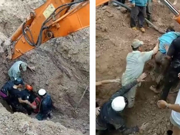 Vợ chồng bị chôn vùi ở hố sâu: 'Tôi chỉ kịp nhìn lên thì cả núi đất đổ xuống...'
