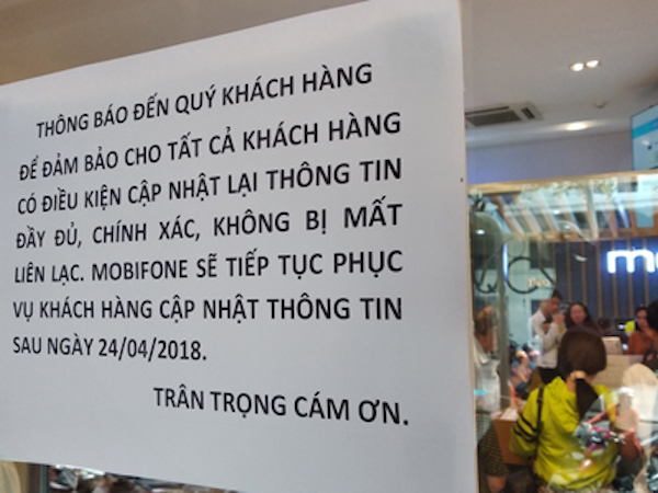 Nhà mạng nới thời hạn cập nhật ảnh chủ thuê bao