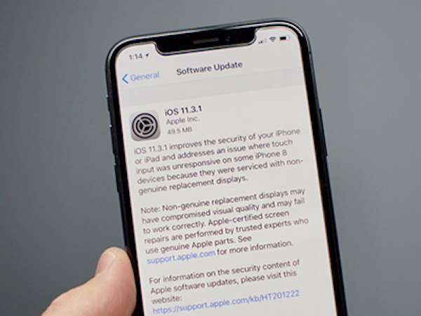 Apple ra iOS 11.3.1 sửa lỗi iPhone 8 thành 'cục gạch'