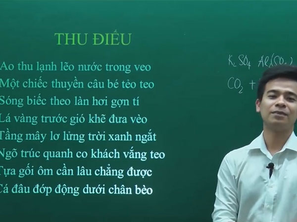 Chuyện gì sẽ xảy ra khi tác phẩm 'Thu điếu' được phân tích dưới góc nhìn Hóa học?