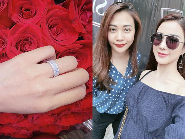 Diệp Lâm Anh khoe nhẫn đính hôn nạm đầy kim cương trước thềm đám cưới