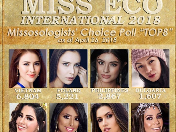 Trước thềm chung kết, Thư Dung dẫn đầu bình chọn tại Miss Eco International 2018