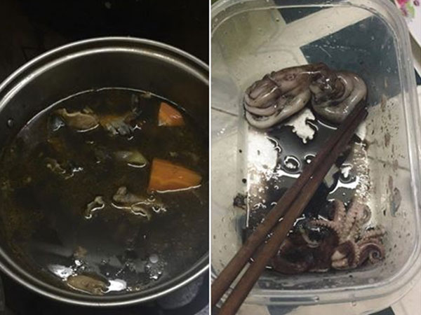 Khoe bạn gái nấu lẩu hải sản đen sì, anh chàng này còn tiết lộ nguyên nhân khiến dân mạng phì cười