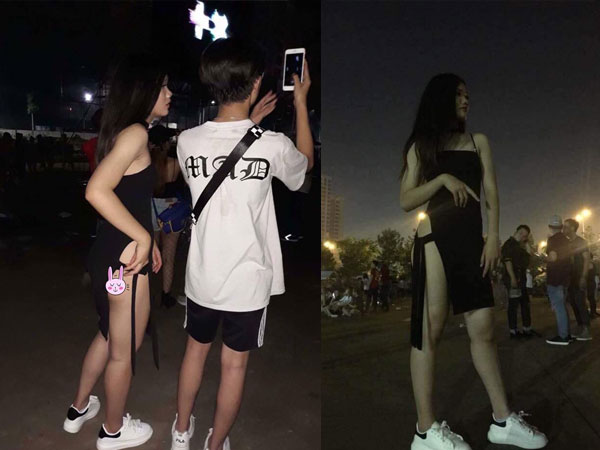 Cô gái bất ngờ nổi tiếng trên MXH vì diện đồ hở quá táo bạo khi đi quẩy nhạc hội có Martin Garrix