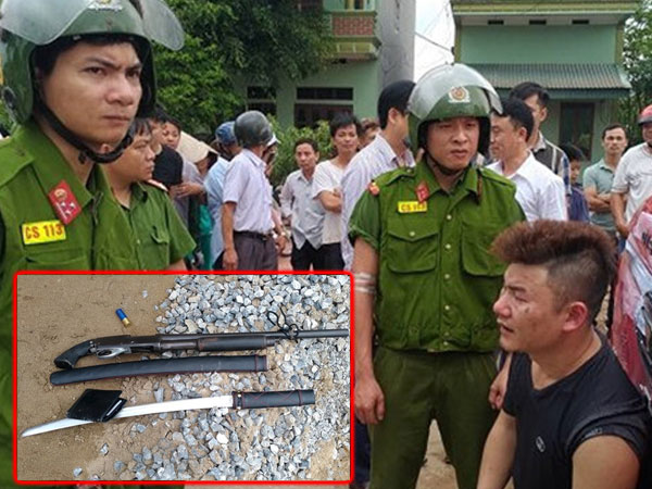 Tạm giữ thanh niên mang súng đi đánh ghen, đâm ô tô vào xe cảnh sát