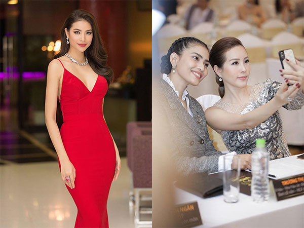 Sau nghi vấn mâu thuẫn, Phạm Hương và Thu Hoài 'ngó lơ' nhau khi chạm mặt tại sự kiện