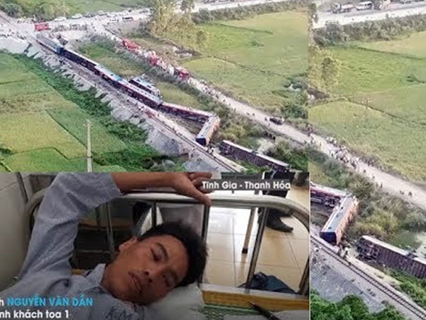 Video: Hành khách bàng hoàng kể lại phút giây tàu SE19 bị lật
