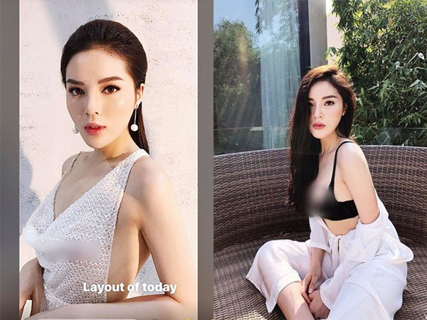 Diện váy áo mỏng tang khoe vòng một ngồn ngộn, Kỳ Duyên lại để lộ cả miếng dán ngực