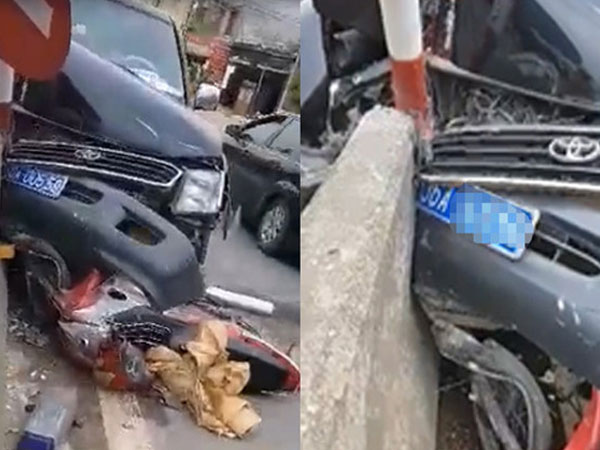 Ôtô biển xanh tông người đàn ông văng hơn 10 m