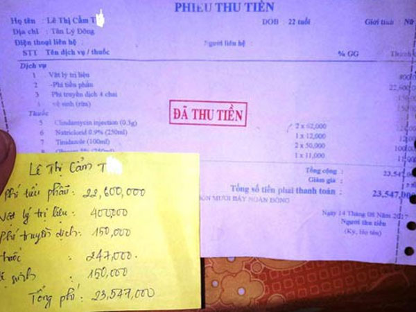 Phòng khám Trung Quốc về Tiền Giang lừa đảo