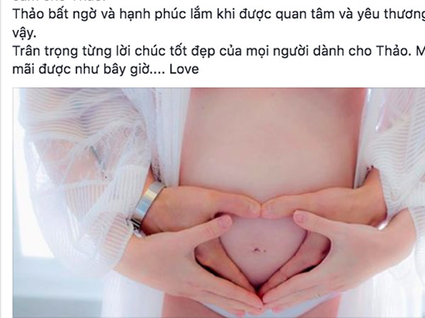 Sau tiết lộ đang mang thai con gái đầu lòng, Thanh Thảo hạnh phúc khoe bụng bầu giữ kín nhiều tháng nay