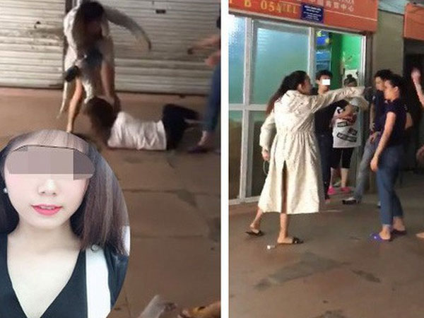 Vợ cũ bị 'vợ mới' của chồng đánh tới tấp: Anh ta cầm dao dọa không cho ai vào can