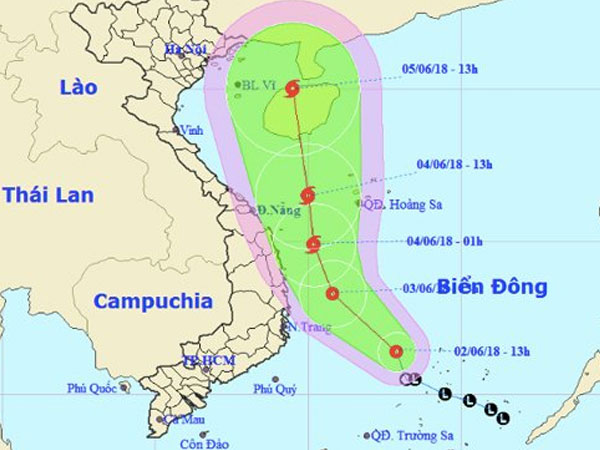 Áp thấp nhiệt đới có khả năng mạnh lên thành bão số 2