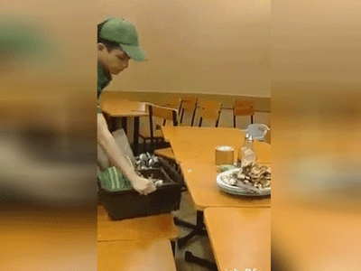 Tội cho chàng trai ấy: Nỗ lực dọn dẹp lắm nhưng vẫn hậu đậu làm đổ bể hết chén bát ở phút thứ 89!