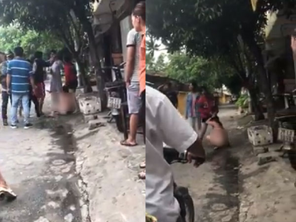 Bắt được chồng ngoại tình, vợ lao vào lột trần truồng, đánh nhân tình của chồng dã man giữa đường