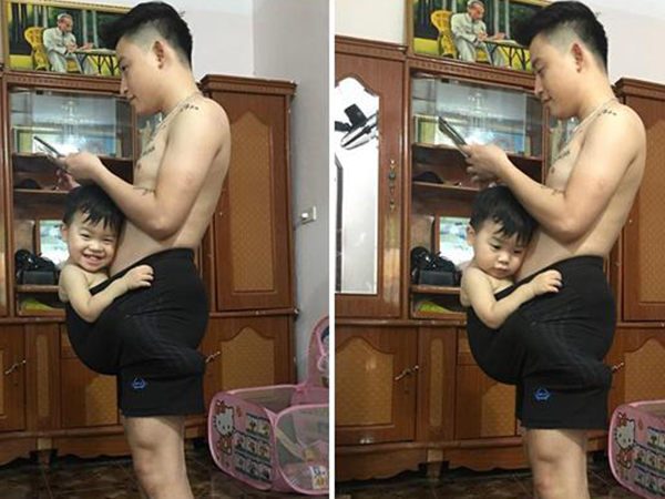 Bé trai 19 tháng ngủ say trong 1 phút nhờ được bố ru theo cách 'chẳng giống ai'