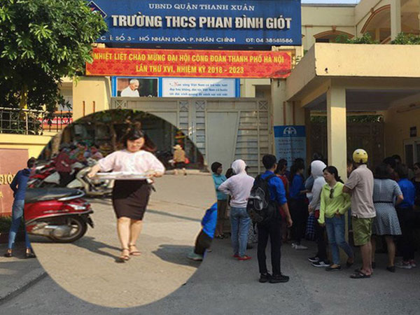 Xác định được người phụ nữ bê phở vào điểm thi trường THCS Phan Đình Giót