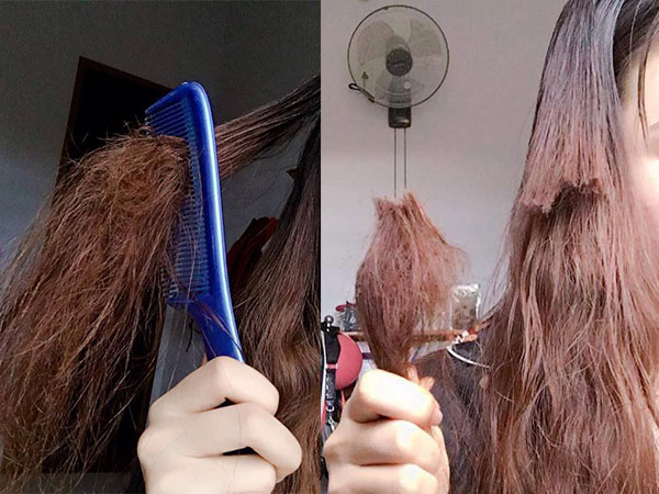 Góc bất lực: Cô gái cả tuần không gội đầu khiến tóc bết tới mức đành phải dùng kéo cắt luôn cả cụm