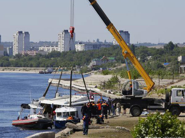 Tàu đâm sà lan trên sông Volga, 11 người thiệt mạng