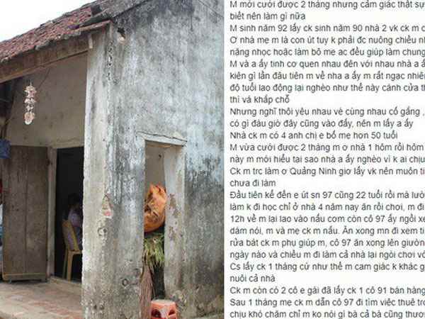Mới cưới 2 tháng nhưng cô gái phát hoảng vì nhà chồng chăm ăn lười làm, chi tiêu trút hết lên con dâu
