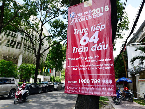 Hàng quán không được dùng logo World Cup khi chiếu các trận đấu