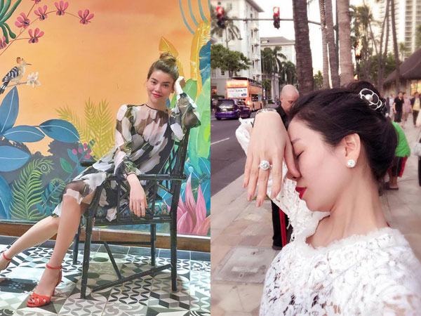 Lệ Quyên giơ tay khoe nhẫn, Hà Hồ gây chú ý với chia sẻ lạ: 'Chụp ảnh phải giơ tai, tay, cổ này kia á... có bằng ai đâu mà khoe làm gì'
