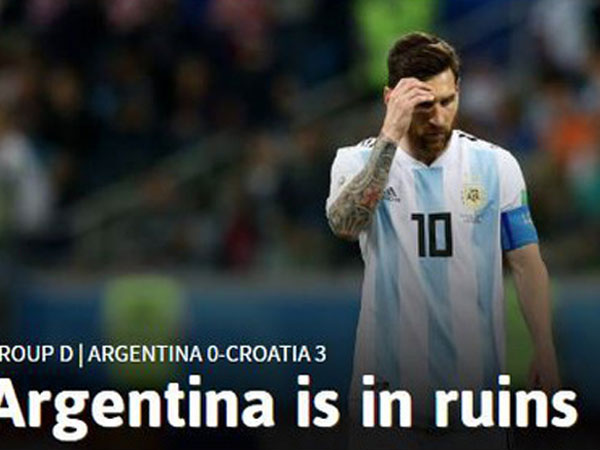 Truyền thông thế giới sốc: 'Messi và Argentina bên bờ vực thẳm'