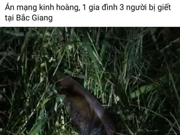 Công an huyện Lục Ngạn truy tìm chủ tài khoản đăng tin án mạng 3 người chết ở Bắc Giang
