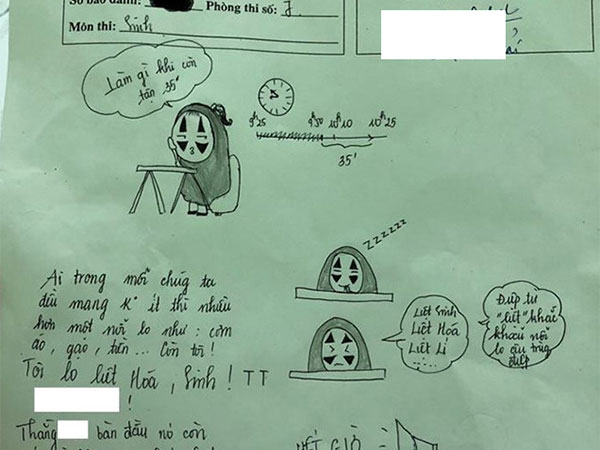1.001 kiểu giết thời gian trên giấy nháp của sĩ tử mùa thi