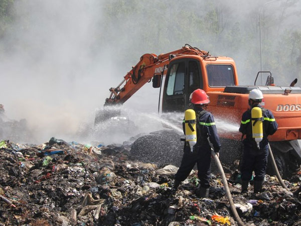 Vụ cháy bãi rác khiến 34 người nhập viện: Đám cháy đã được khống chế