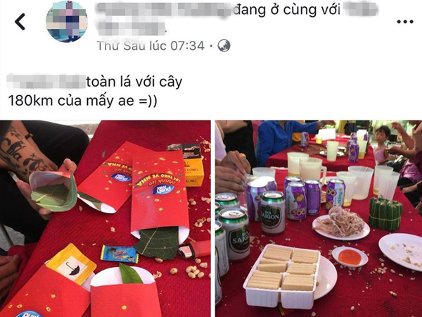 Vượt 180km đi bê tráp, đội nhà trai ngỡ ngàng khi nhận lì xì chứa toàn lá cây