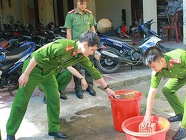 Lấy gạch tiêu hủy pháo: 3 cán bộ thi hành án, 1 cảnh sát bị thương