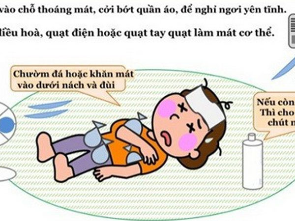 Cách sơ cứu say nắng, say nóng