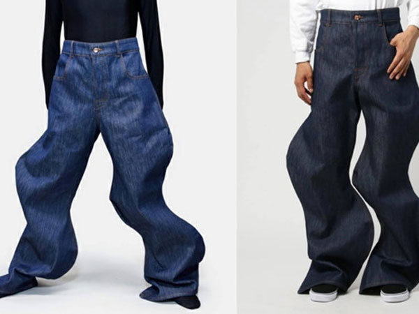 Quần jeans dáng lượn sóng khó mặc có giá hơn 20 triệu đồng