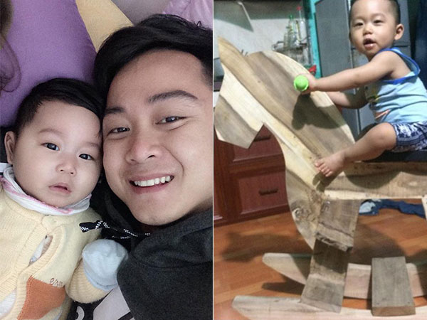 Trong khi đấng mày râu khắp nơi đổ xô 'hóng' World Cup, riêng ông bố này ngồi hì hục làm ngựa gỗ cho con